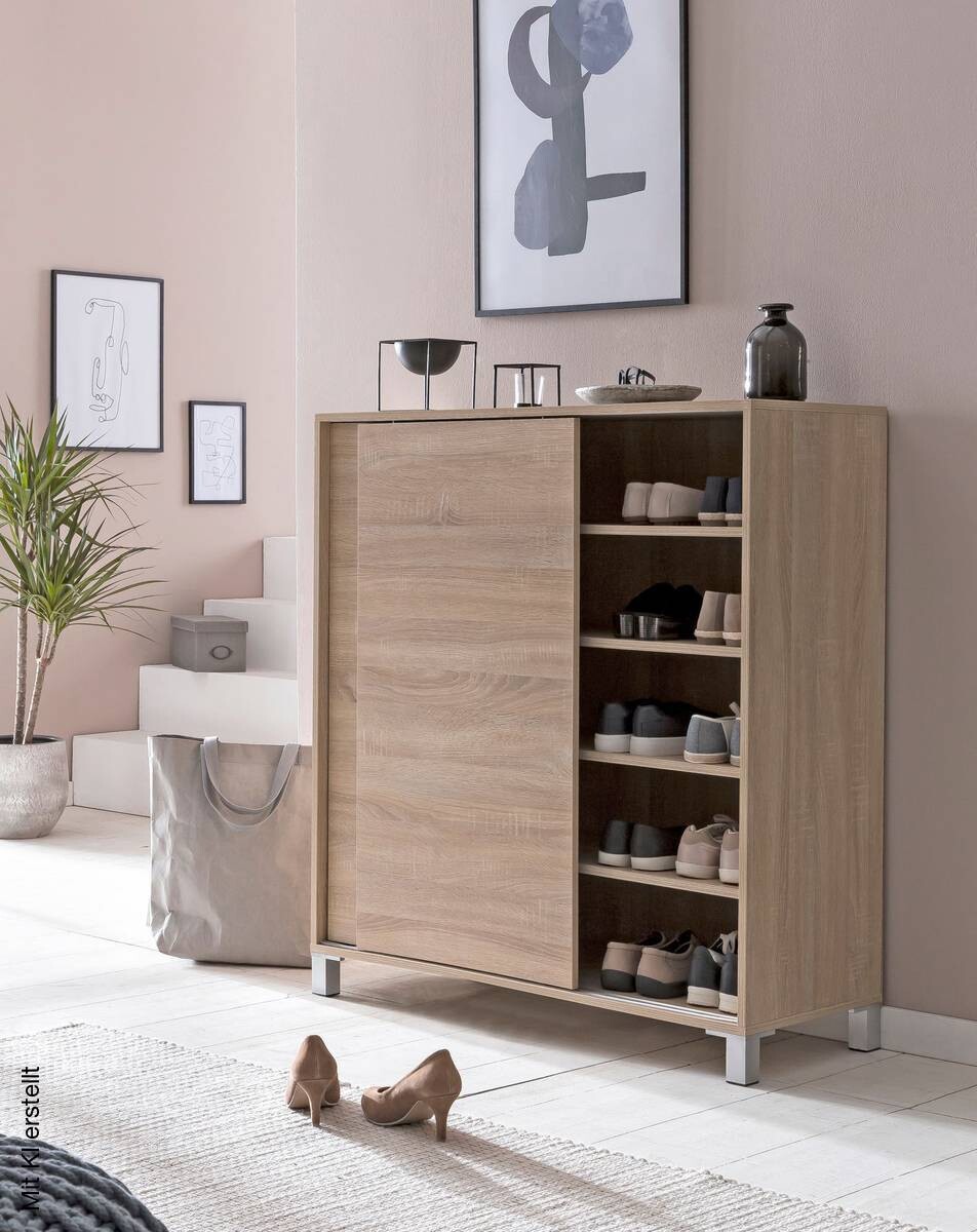 Schuhschrank Eiche Sonoma Nachbildung B/H/T: ca. 100x108x37,5 cm
