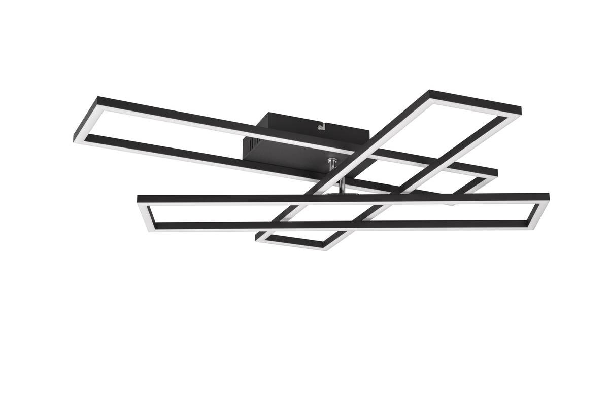 Reality LED-Deckenleuchte R64423132 Corso schwarz Metall B/H/T: ca. 66x10x60 cm 1 Brennstellen