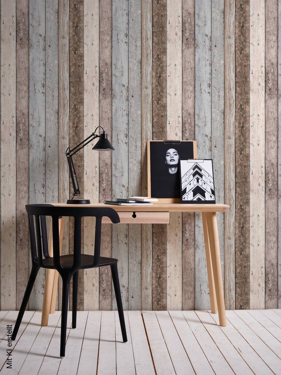 A.S.Creation Vliestapete Best of Woodn Stone 2nd Edition Holzoptik braun B/L: ca. 53x1005 cm