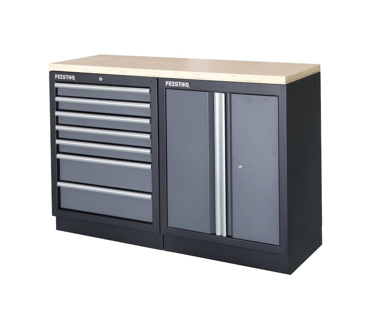Werkstatteinrichtung Apollo schwarz B/H/L: ca. 136x200x46 cm