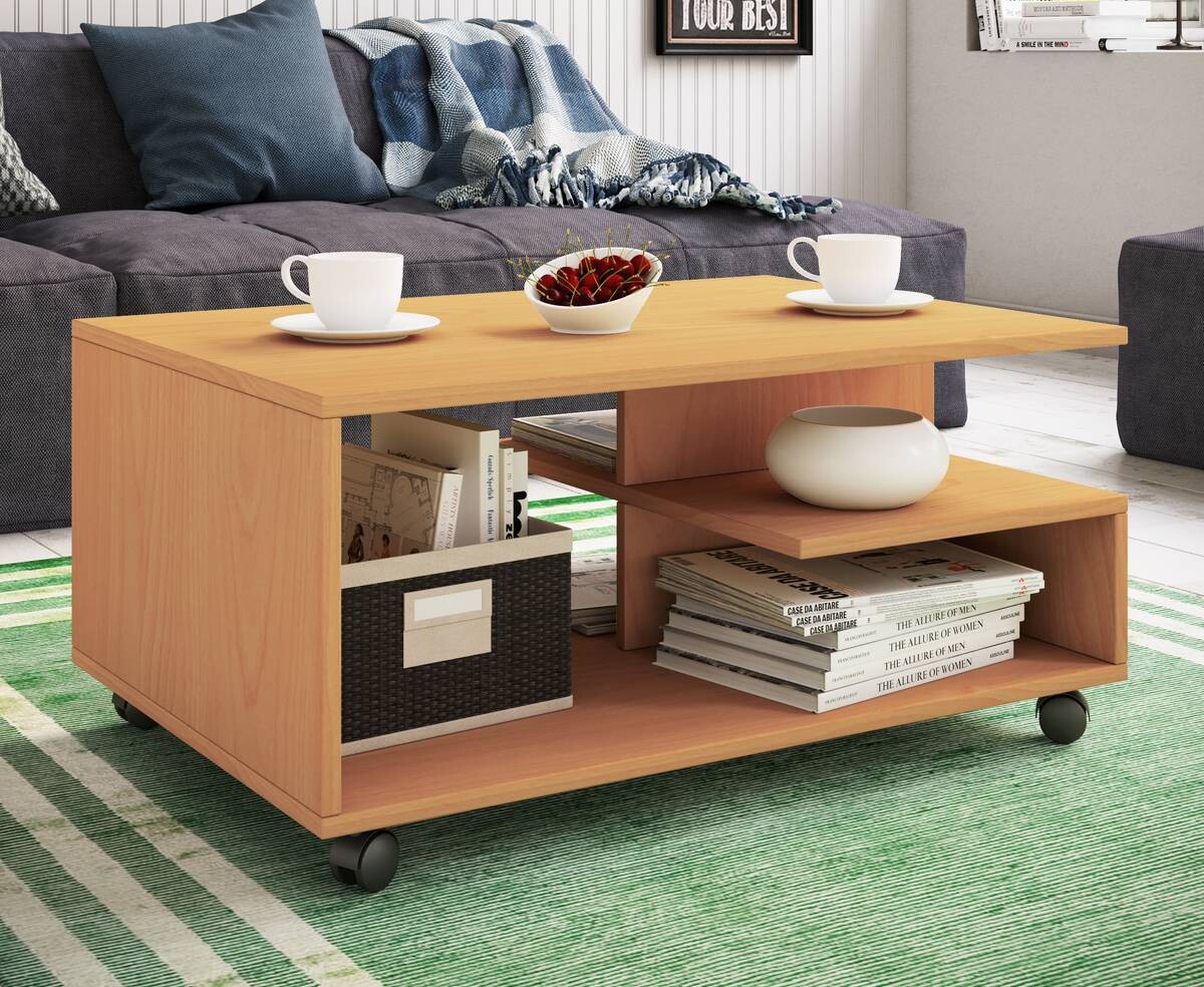 VCM Möbel Couchtisch Stango buche Holzwerkstoff B/H/T: ca. 80x40x50 cm