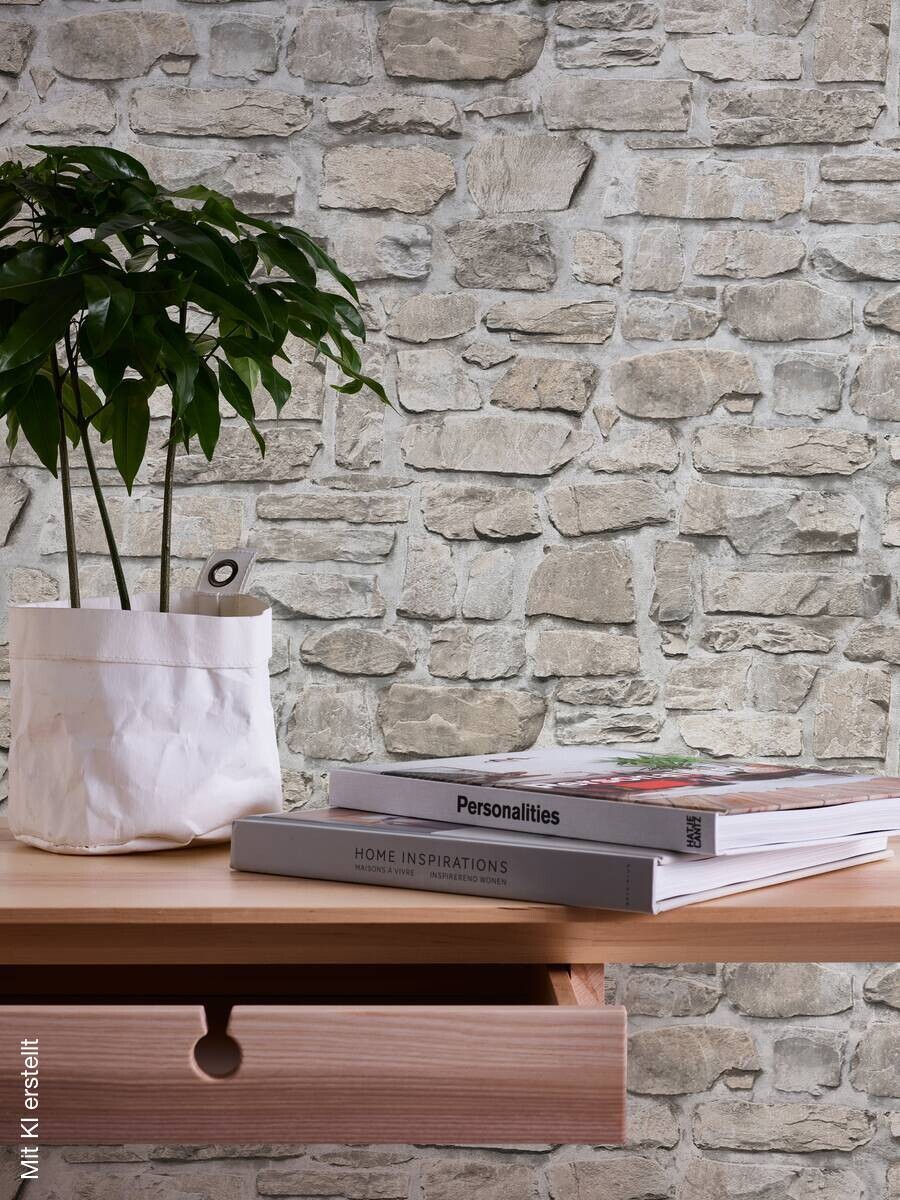 A.S.Creation Vliestapete beige B/H/D: ca. 53x1005x7,8 cm