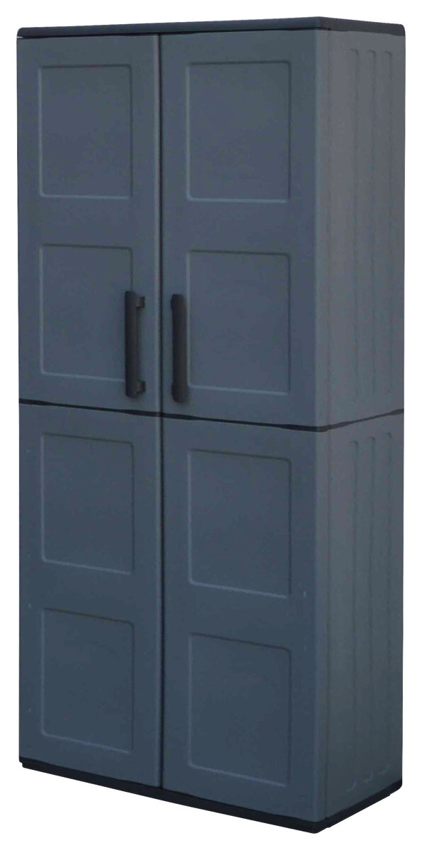 ArtPlast Kunststoffschrank Free hoch grau Kunststoff B/H/T: ca. 68x163x37 cm