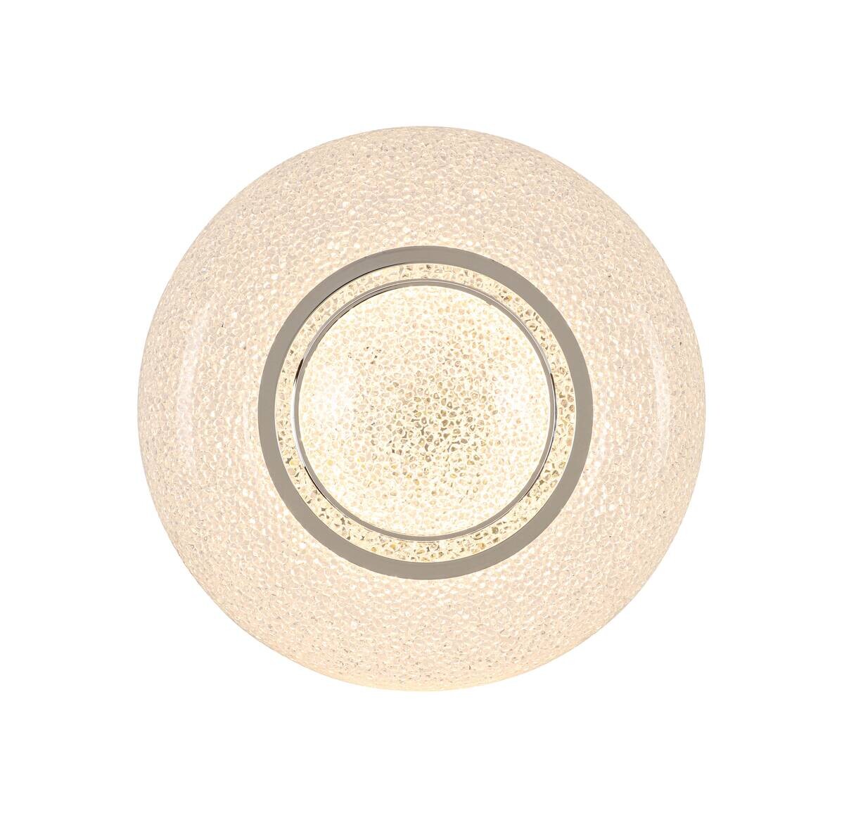 Nolo LED Deckenleuchte Andrea weiß Chrom Kunststoff Metall B/H/L: ca. 38x8x38 cm 1 Brennstellen