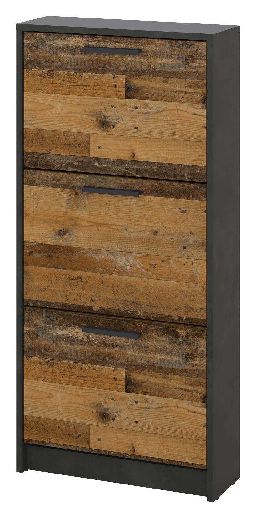 Schuhkipper Vinon grau dunkel Old Wood Nachbildung B/H/T: ca. 52x111x18 cm