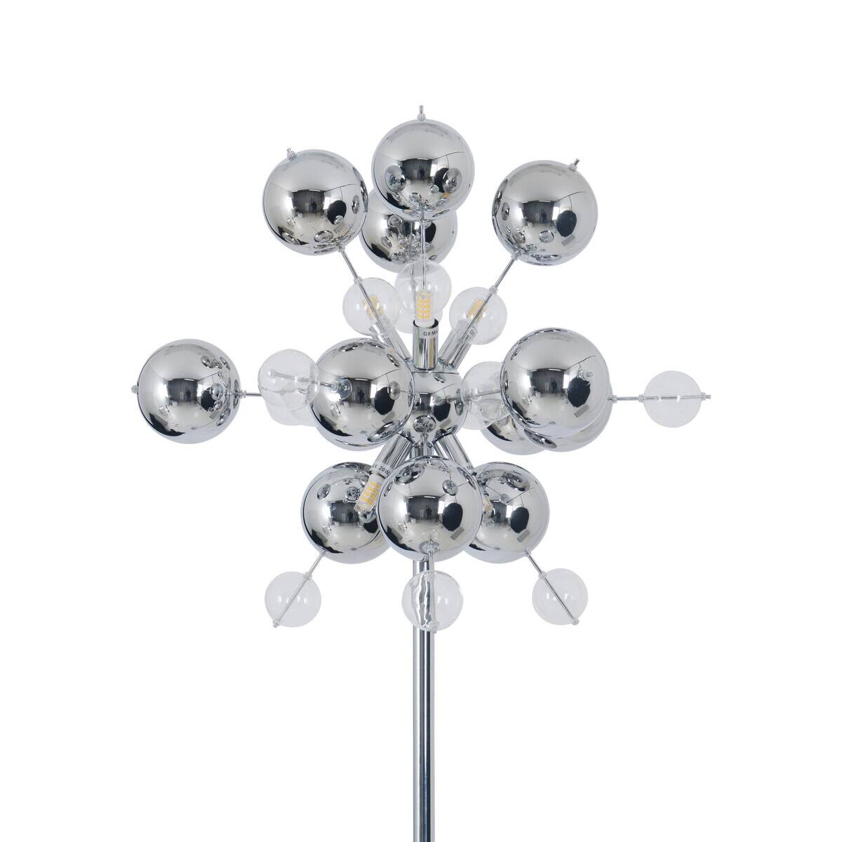 Näve Leuchten Stehlampe 2027942 Chrom Glas Metall B/H/T: ca. 50x169x50 cm 6 Brennstellen