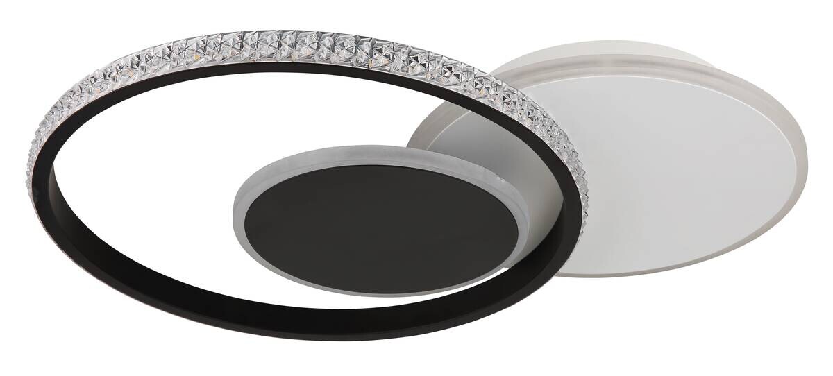 GLOBO LED-Deckenleuchte Perlix 67197-18 schwarz Acryl Metall B/H: ca. 45x32 cm