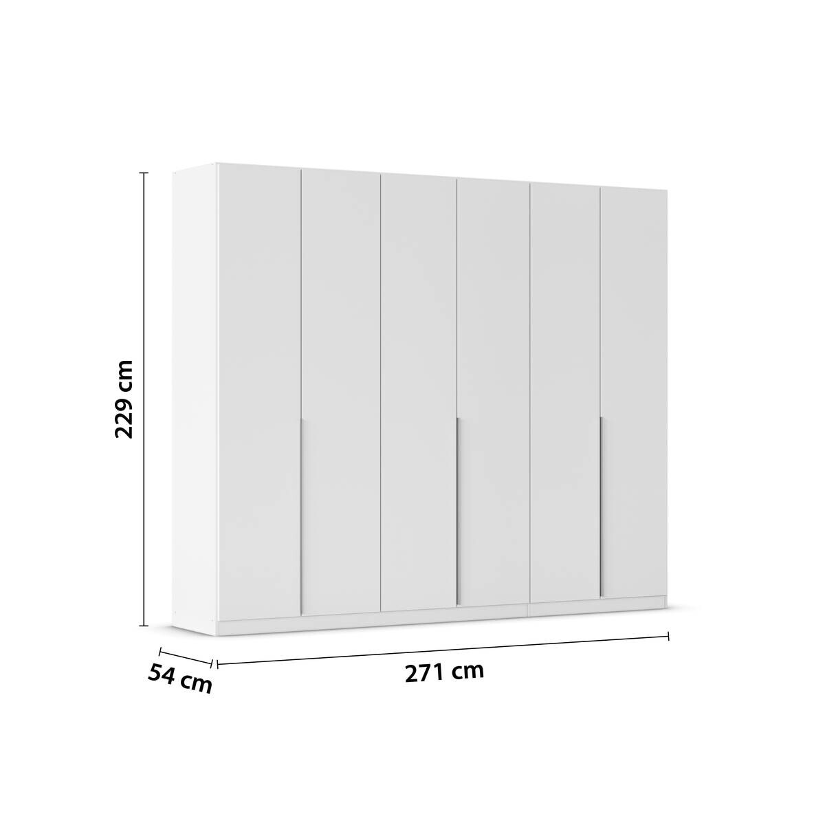 Kleiderschrank Alabama Alpinweiß B/H/T: ca. 271x229x54 cm