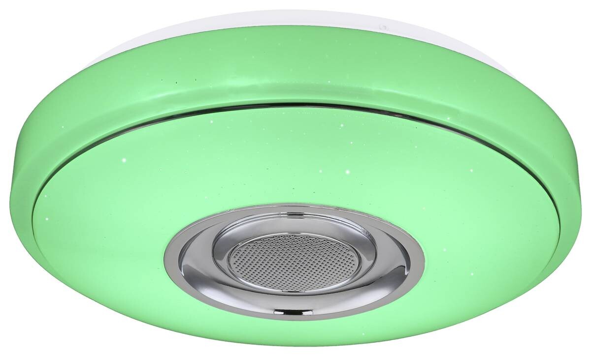 POCOline Deckenleuchte Sound weiß Chrom Kunststoff Metall H/D: ca. 8x34 cm