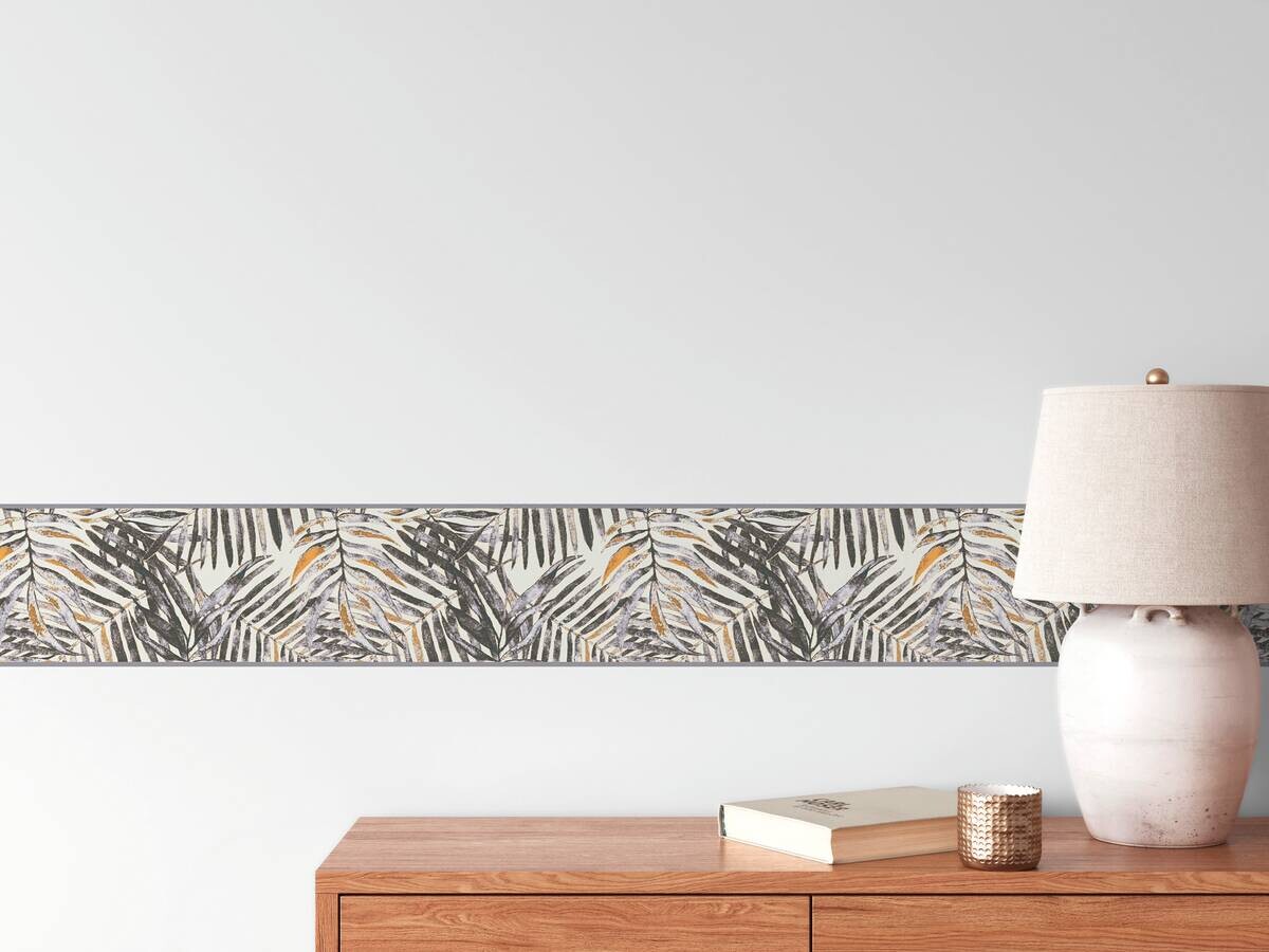 A.S.Creation Bordüre schwarz grau gelb B/H/D: ca. 17x500x6,8 cm