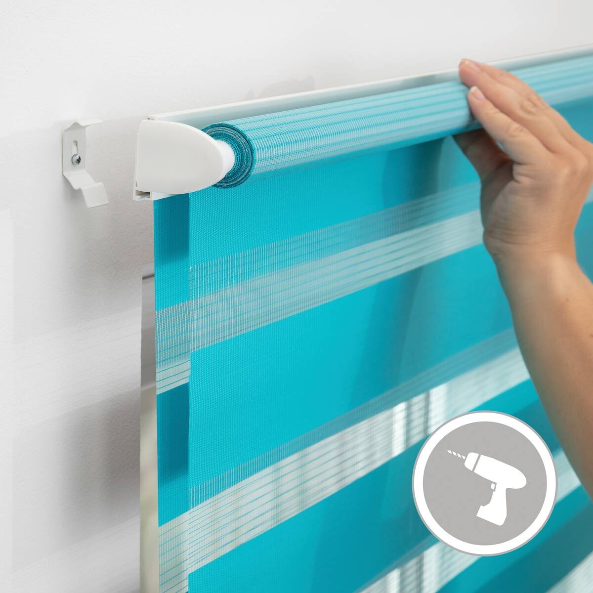 LICHTBLICK Doppelrollo Duo blau B/L: ca. 55x150 cm