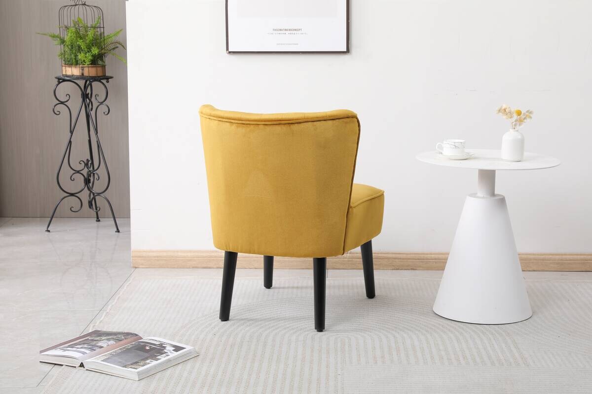 Sessel Emily gold Microfaser B/H/T: ca. 57x76x72 cm