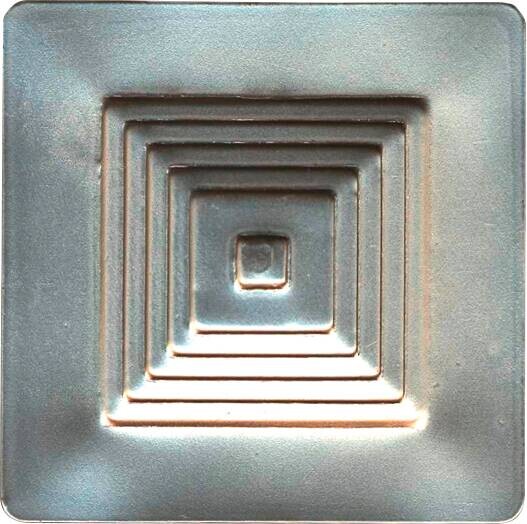 Dekoklammer Pyramide Chrom Stahlblech B/L: ca. 0,63x0,63 cm