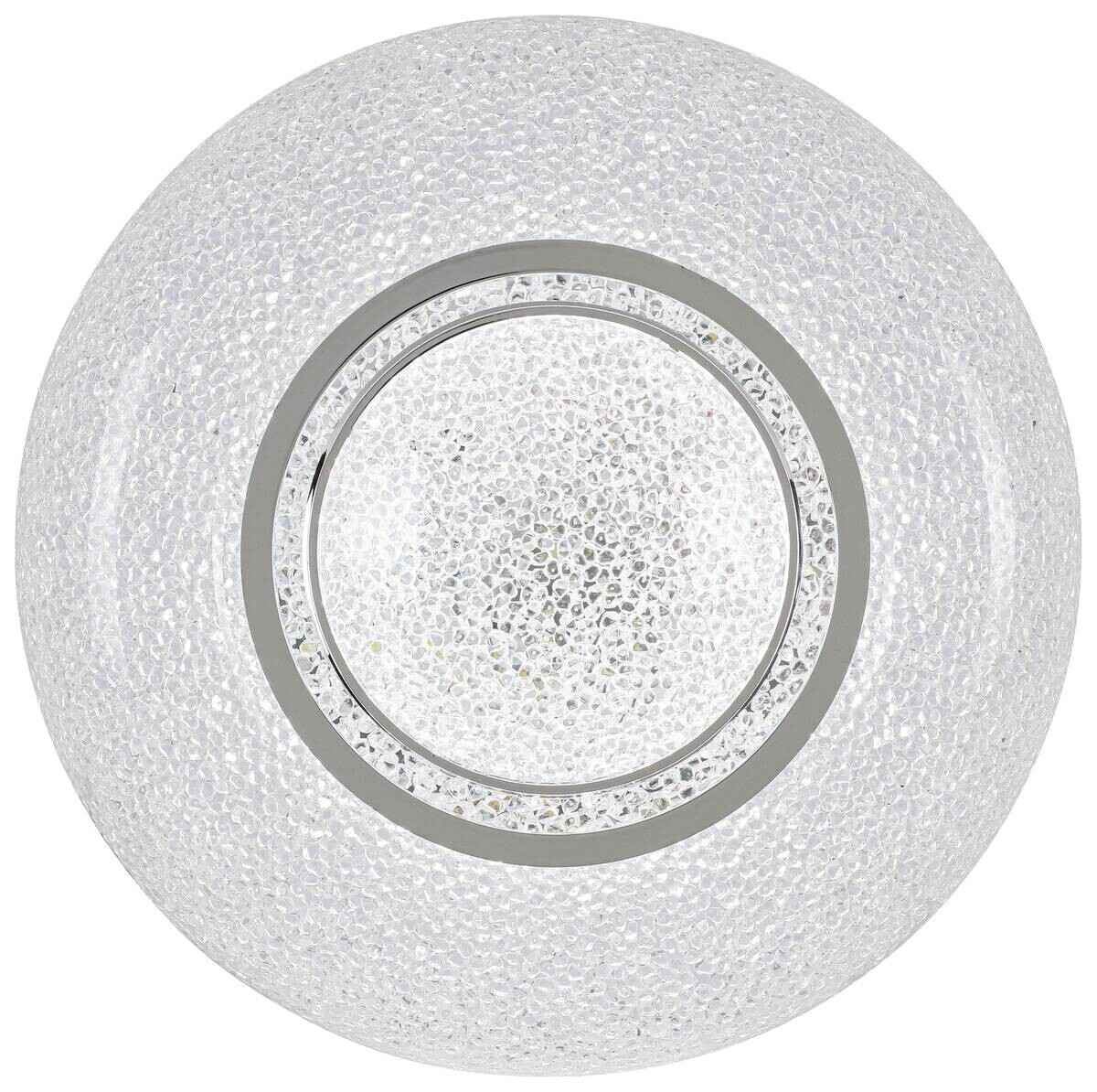 Nolo LED Deckenleuchte Andrea weiß Chrom Kunststoff Metall B/H/L: ca. 38x8x38 cm 1 Brennstellen