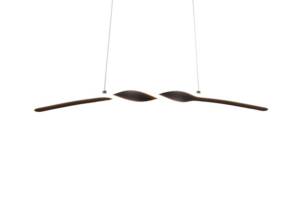 Reality LED Pendelleuchte Ginko mattschwarz Metall B/H/T: ca. 79x15x9 cm 1.0 Brennstellen