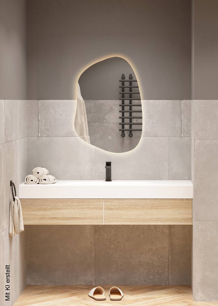 LED-Spiegel Revana transparent B/L: ca. 70x50 cm