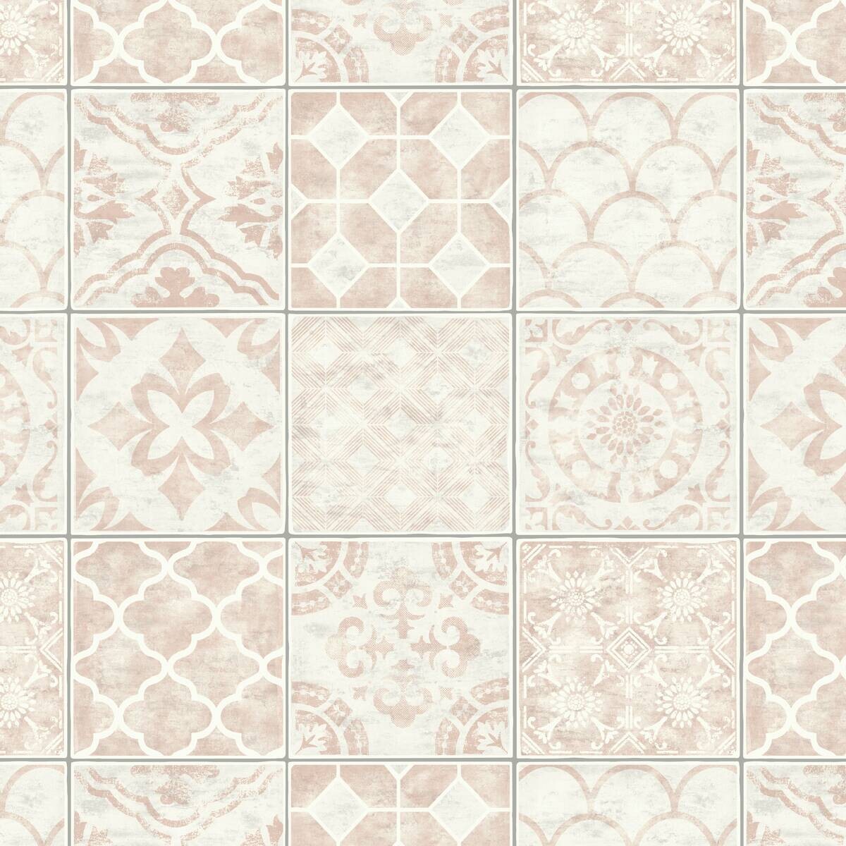 UGEPA Vinyltapete Fliesenoptik taupe B/L: ca. 53x1005 cm glitzernd