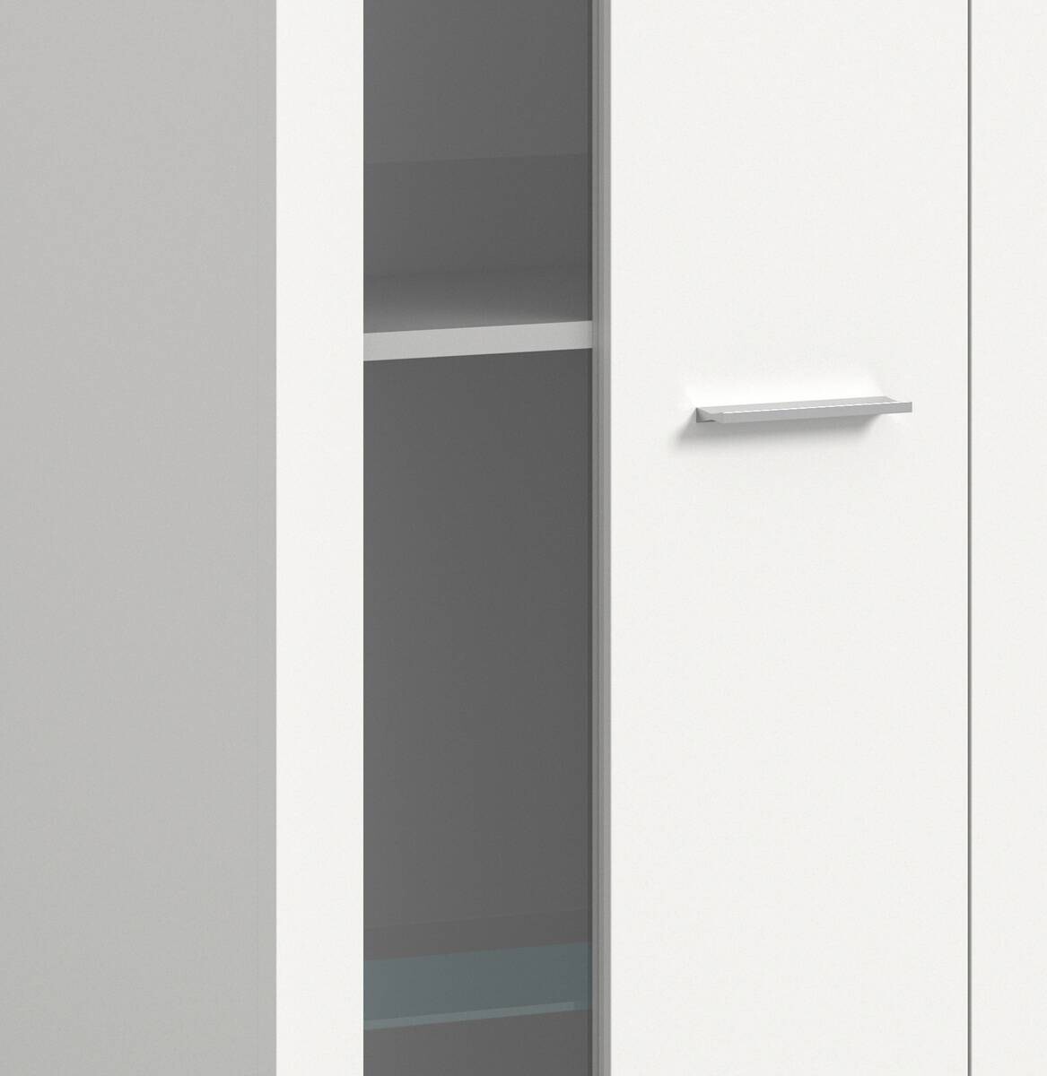 Vitrine Jam weiß B/H/T: ca. 60x159x35 cm