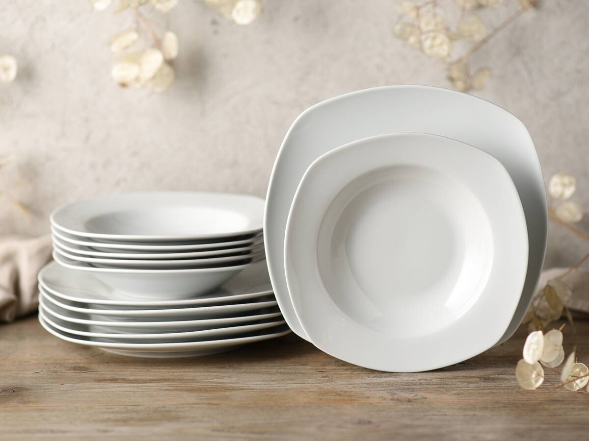 CreaTable Tafelservice Amelie weiß Porzellan 12 tlg.