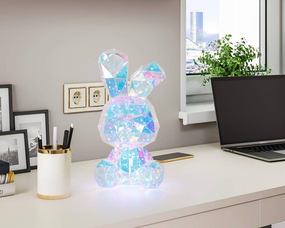 Nolo LED-Dekoleuchte Hase transparent