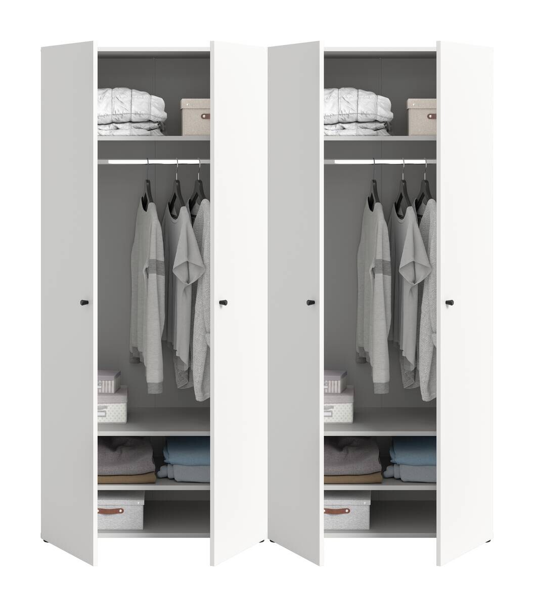 Kleiderschrank DARWIN weiß B/H/T: ca. 160x176x51 cm