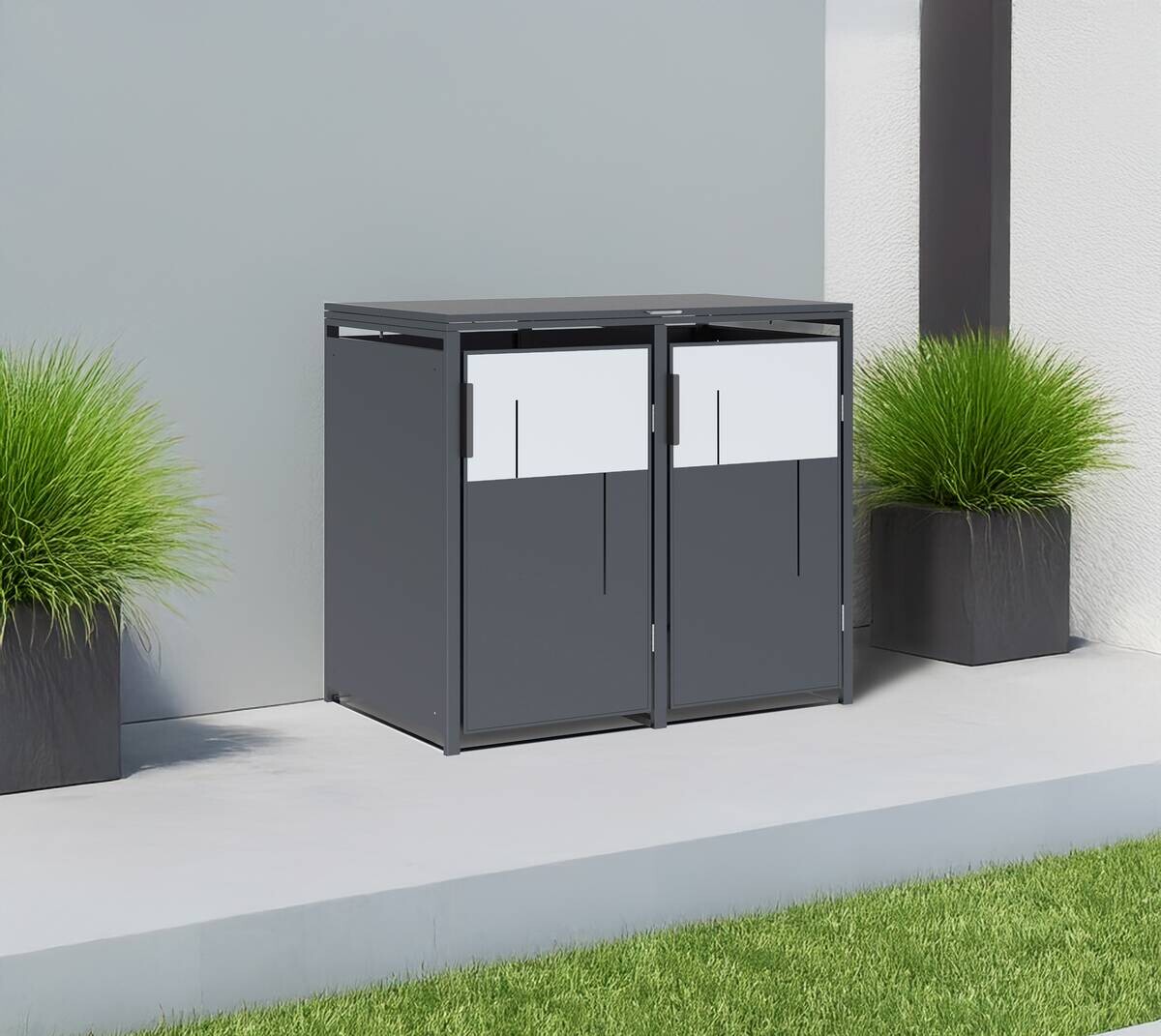 Westmann Mülltonnenbox Tonus anthrazit B/H/L: ca. 132x116x80 cm