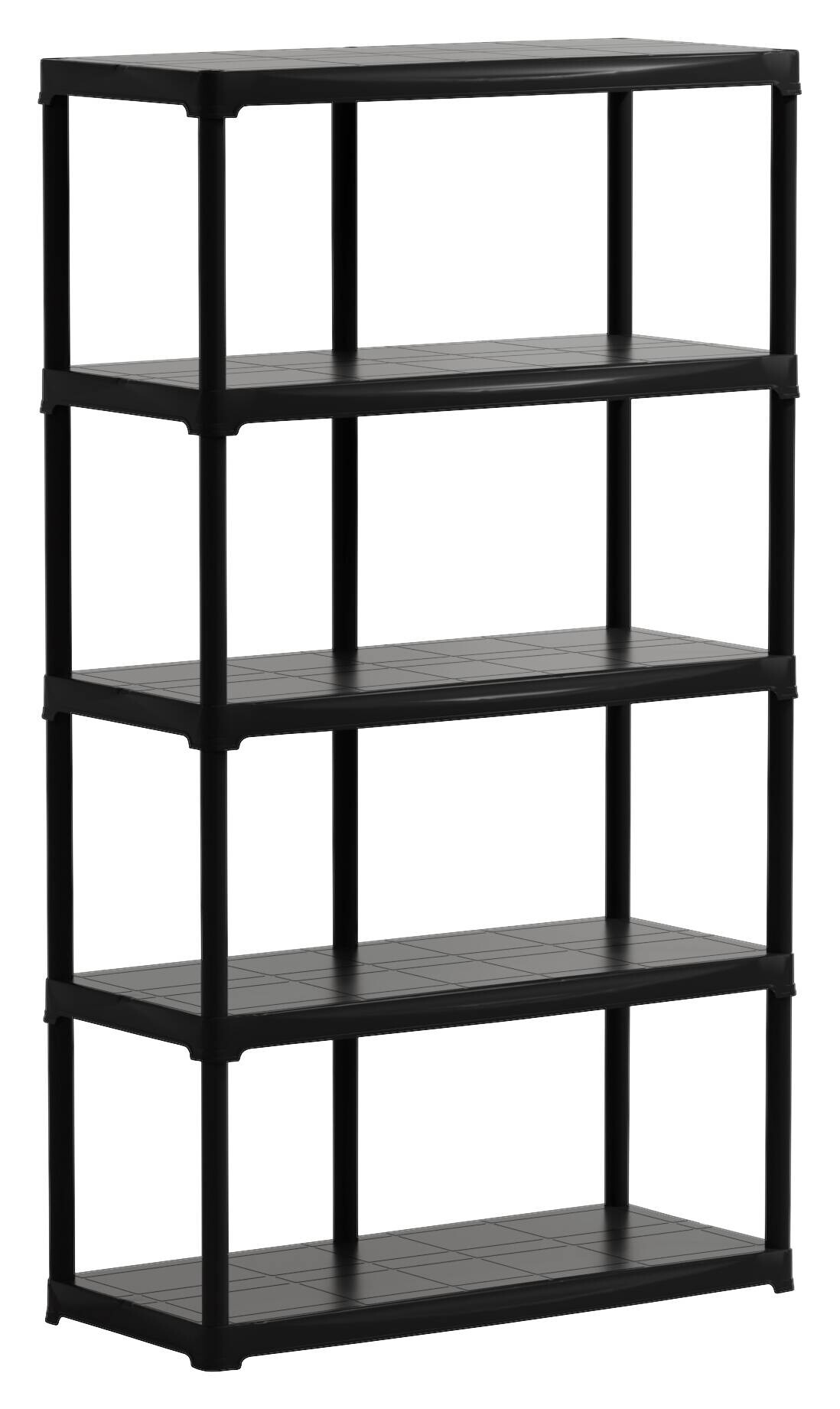 ArtPlast Kunststoffregal schwarz Kunststoff B/H/T: ca. 100x176x40 cm