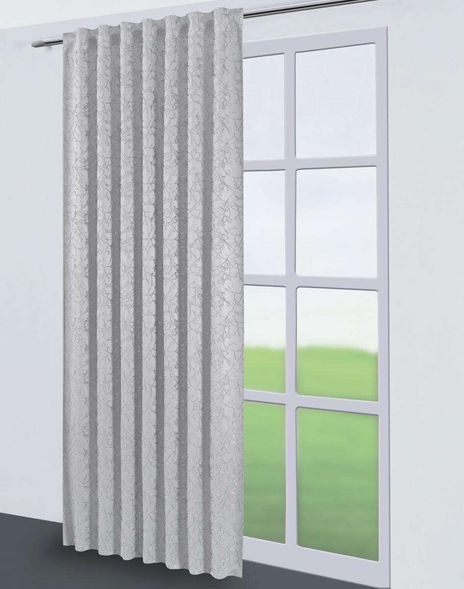 Kombivorhang Sibel silber B/L: ca. 140x245 cm