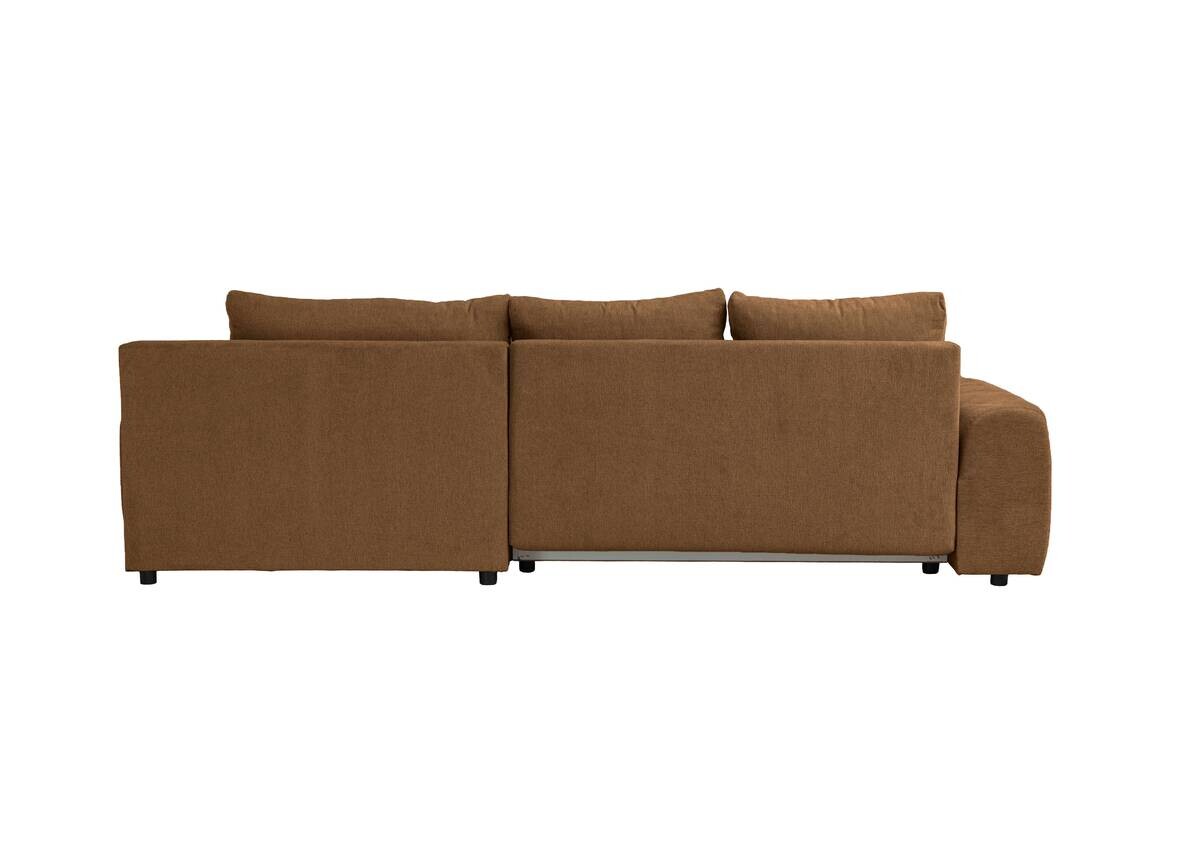 Ecksofa mit Bettfunktion und Bettkasten Lorenz ziegel Microfaser B/H/T: ca. 284x74x180 cm