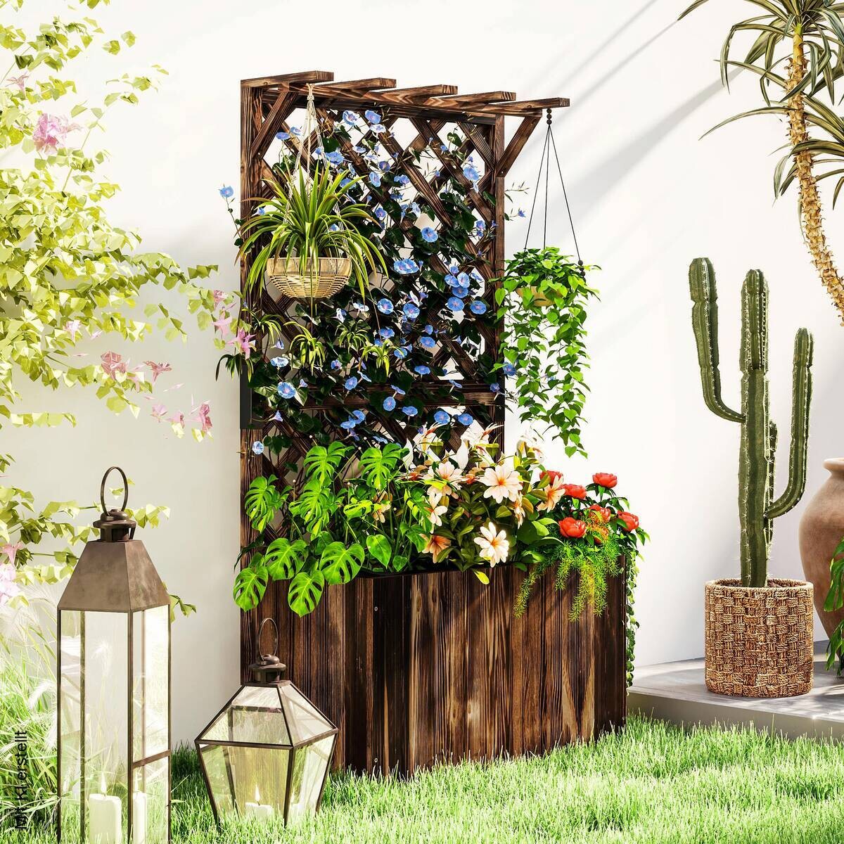 Outsunny Hochbeet B/H/T/L: ca. 33x122x33x64 cm