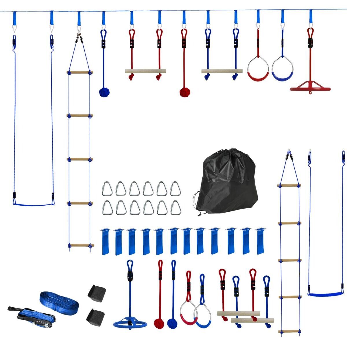 AIYAPLAY Ninja Slackline-Set rot Polyester B/H/L: ca. 5x1x1000 cm