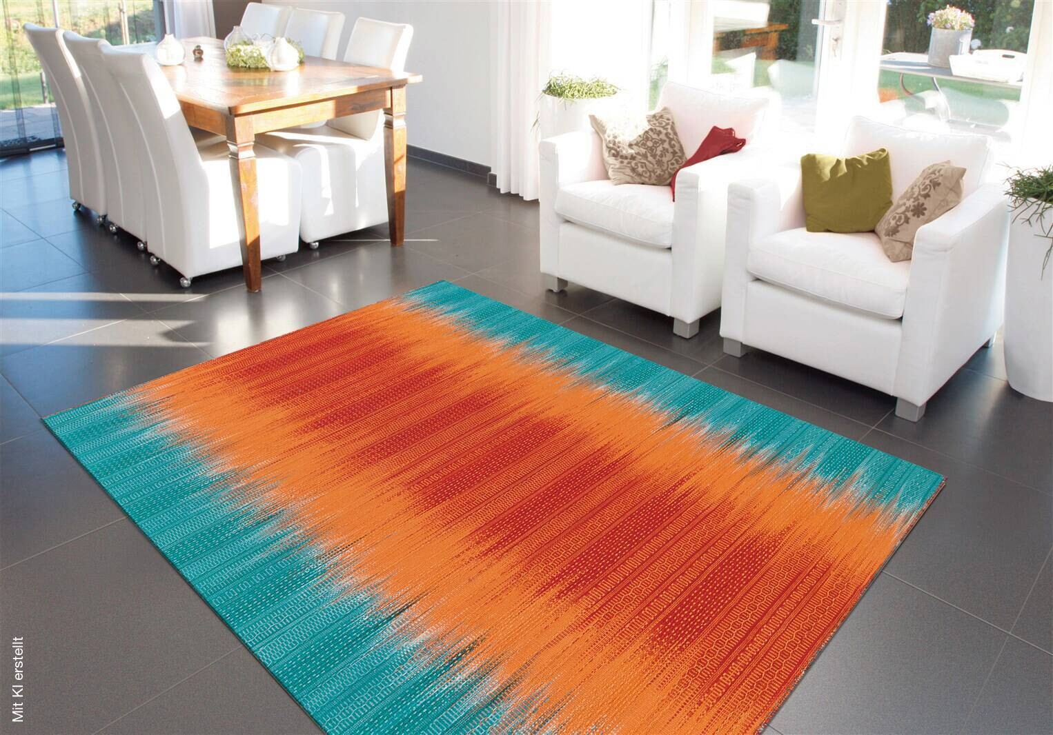 Arte Espina Outdoorteppich Sunset 8070 blau B/L: ca. 90x160 cm