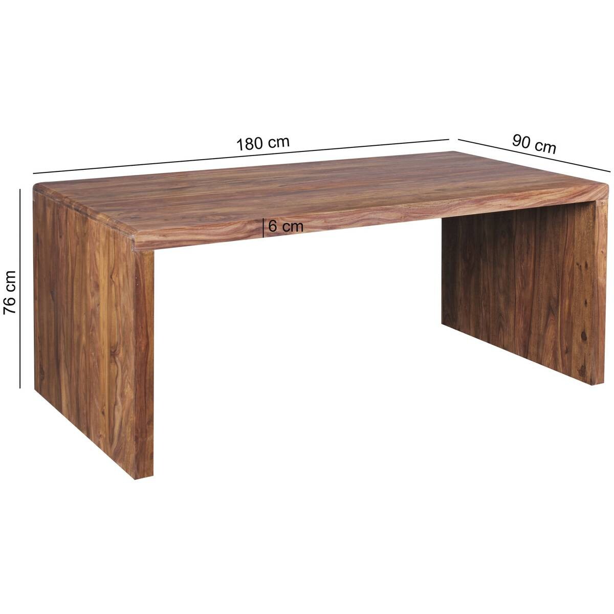 Schreibtisch natur B/H/T: ca. 180x76x90 cm