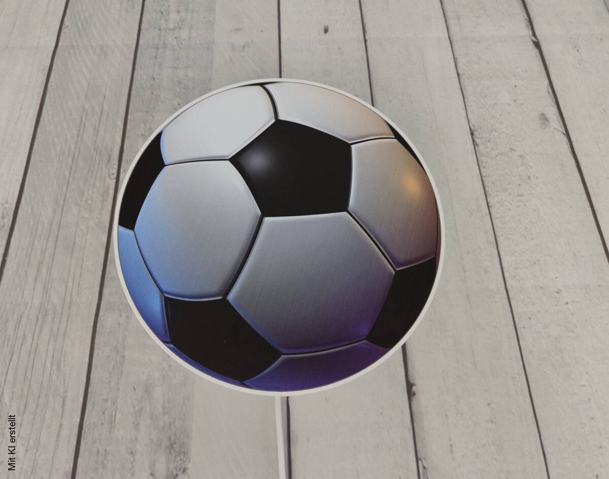 Niermann Kinderwandleuchte Fußball schwarz weiß Kunststoff