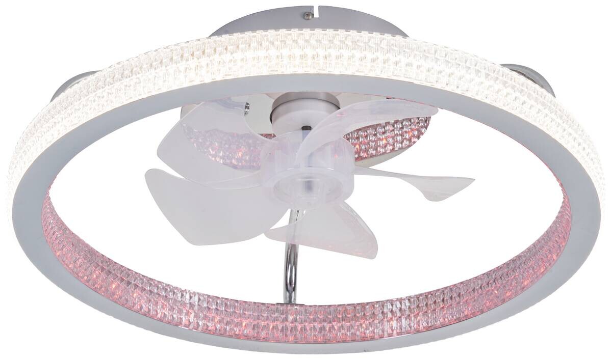POCOline LED-Deckenventialor Eliana silber H/D: ca. 16x50 cm