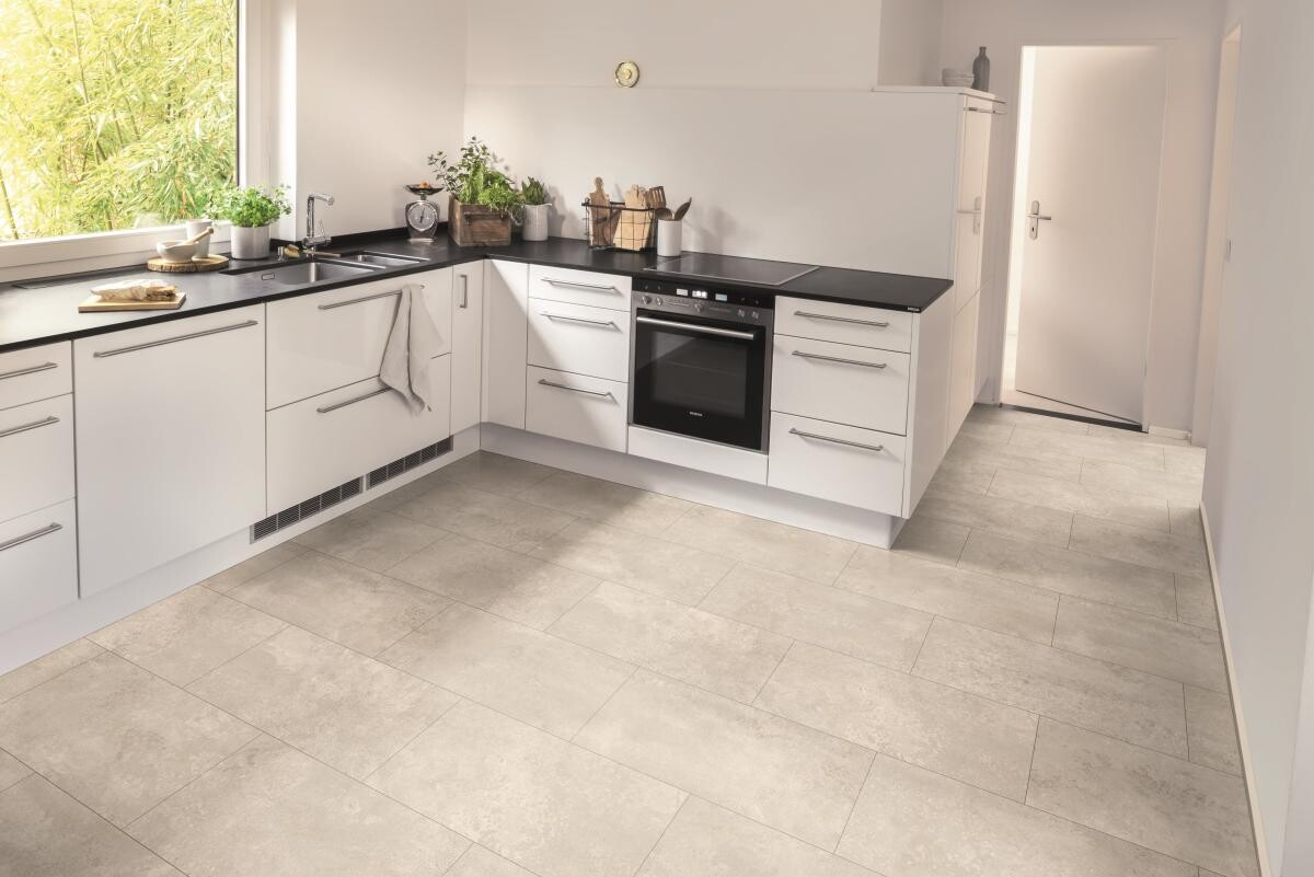 EGGER Laminatboden Kreidefliese ca. 2,5349 m² im Paket B/L: ca. 34x130,5 cm pro Paket