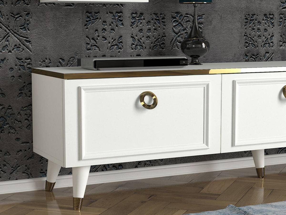 Wohnwand Cornelia weiß B/H/T: ca. 180x46,3x35 cm