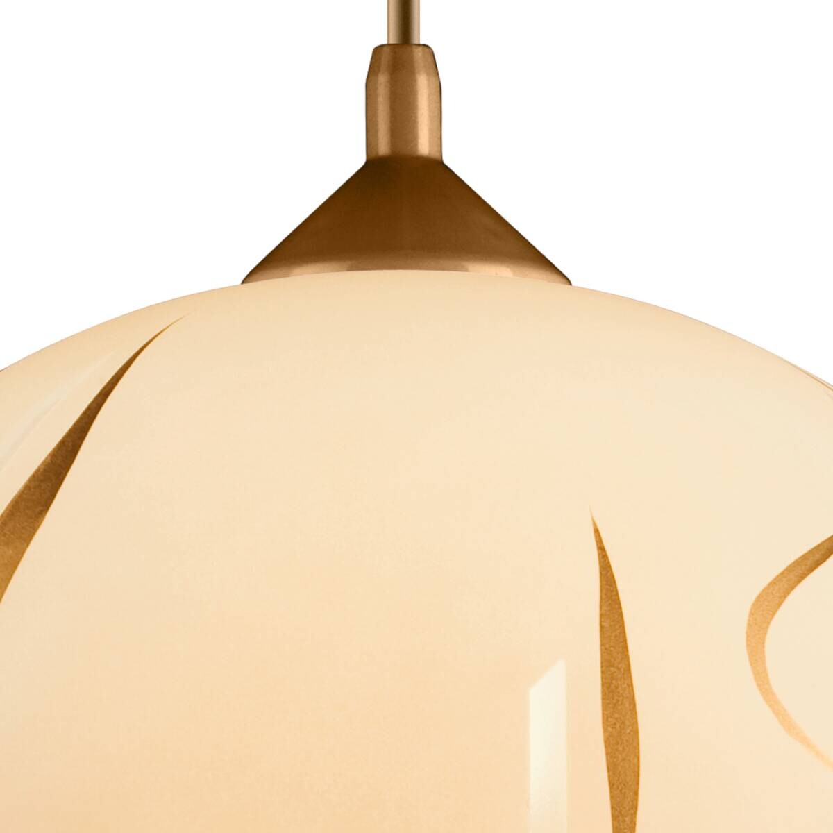 Lamkur Pendelleuchte Marcy gold Glas H/L: ca. 70x30 cm E27 1 Brennstellen
