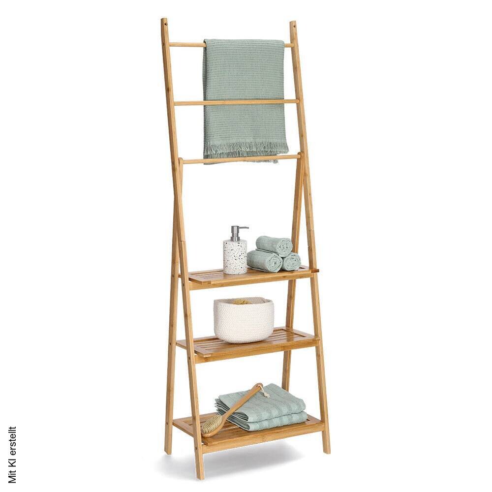 Zeller Leiter-Regal natur Bambus B/H/L: ca. 305x1535x53 cm