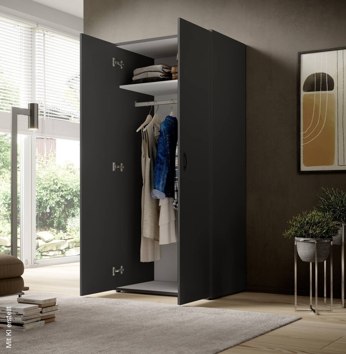 Kleiderschrank Joe B/H/T: ca. 81x176x50,8 cm
