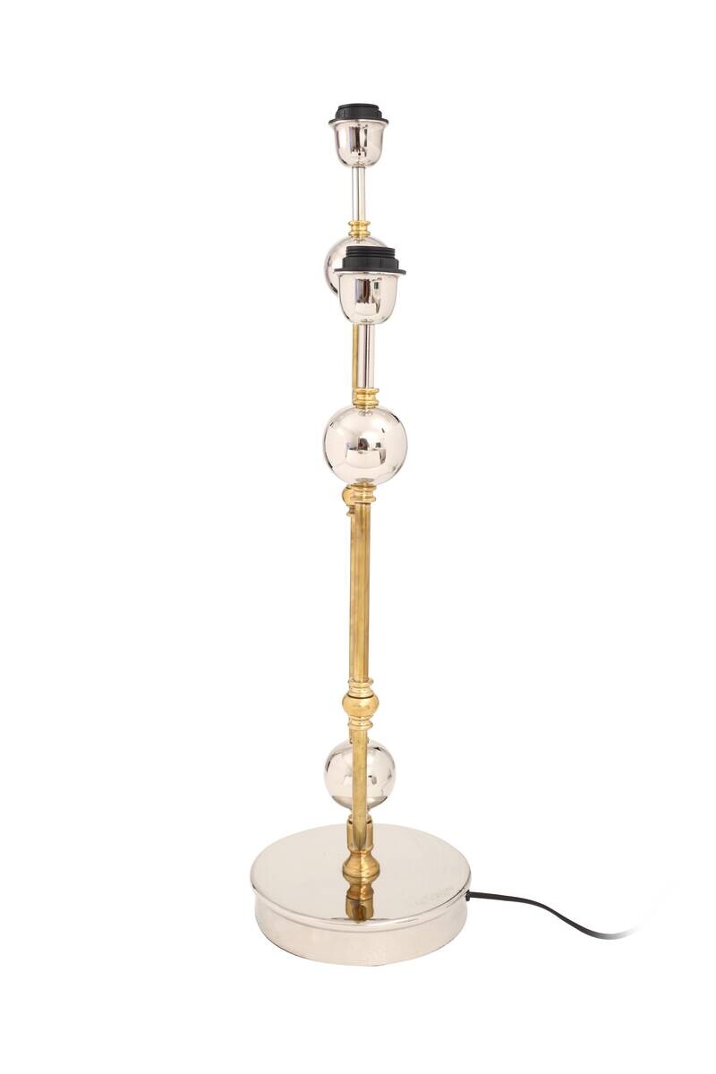Kayoom Tischleuchte gold silber Eisen Messing Stahl B/H/L: ca. 25x77x21 cm E27 2 Brennstellen