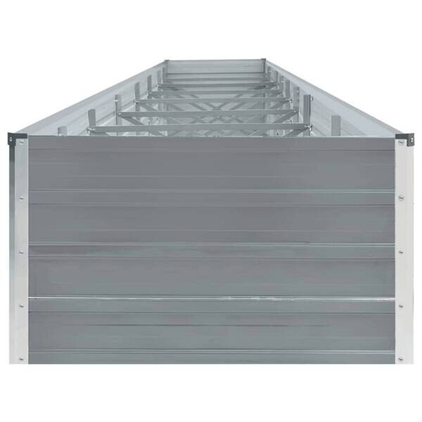 Garten-Hochbeet grau Stahl B/H/L: ca. 80x45x600 cm