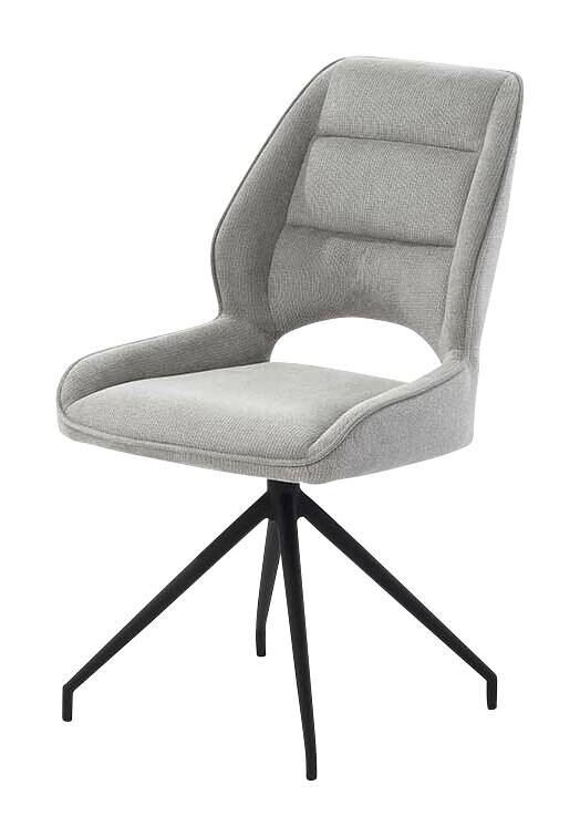 Stuhl hellgrau Microfaser B/H/T: ca. 51x93x62 cm
