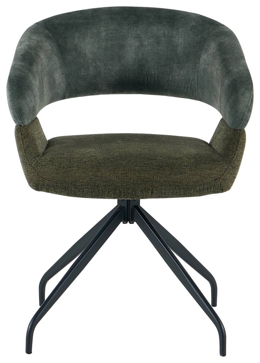Drehstuhl Miami grün Webstoff Velourstoff B/H/T: ca. 61x84x64 cm