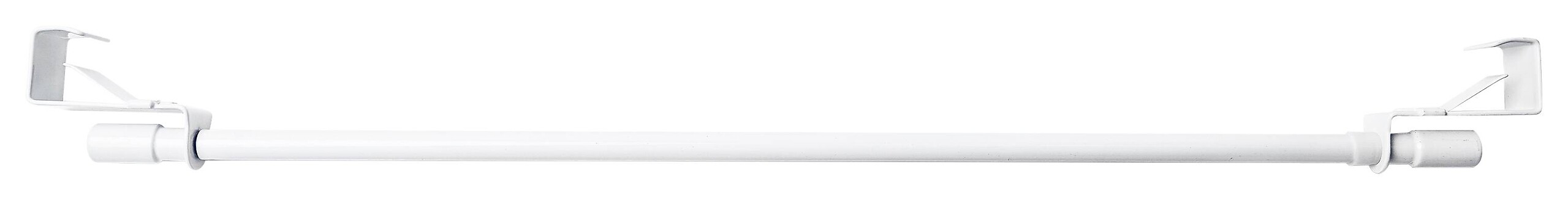 ondeco Vitragenstange clip weiß Metall ausziehbar von ca. 75 bis 125 cm 1 Läufe