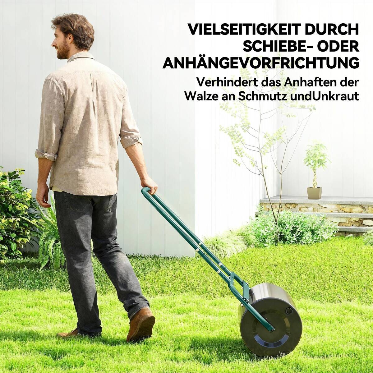 Outsunny Rasenwalze B/H/T/L: ca. 32,5x113x32,5x58 cm