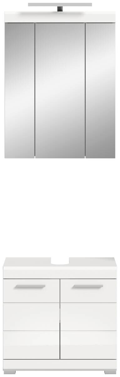Badezimmer-Set Scout weiß weiß Hochglanz B/H/T: ca. 60x191x34 cm
