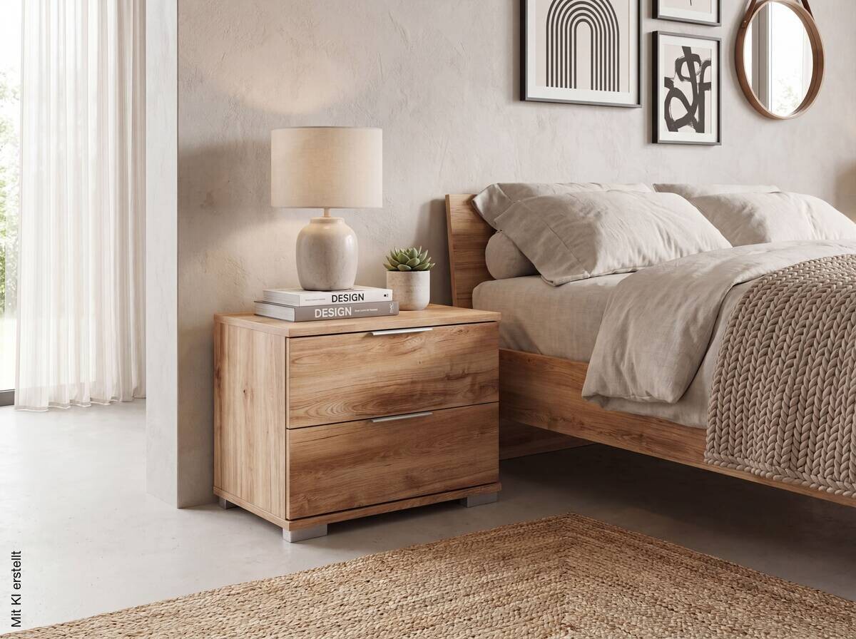 Nachtkonsole Easy Plus Eiche Nachbildung B/H/T: ca. 52x40x38 cm