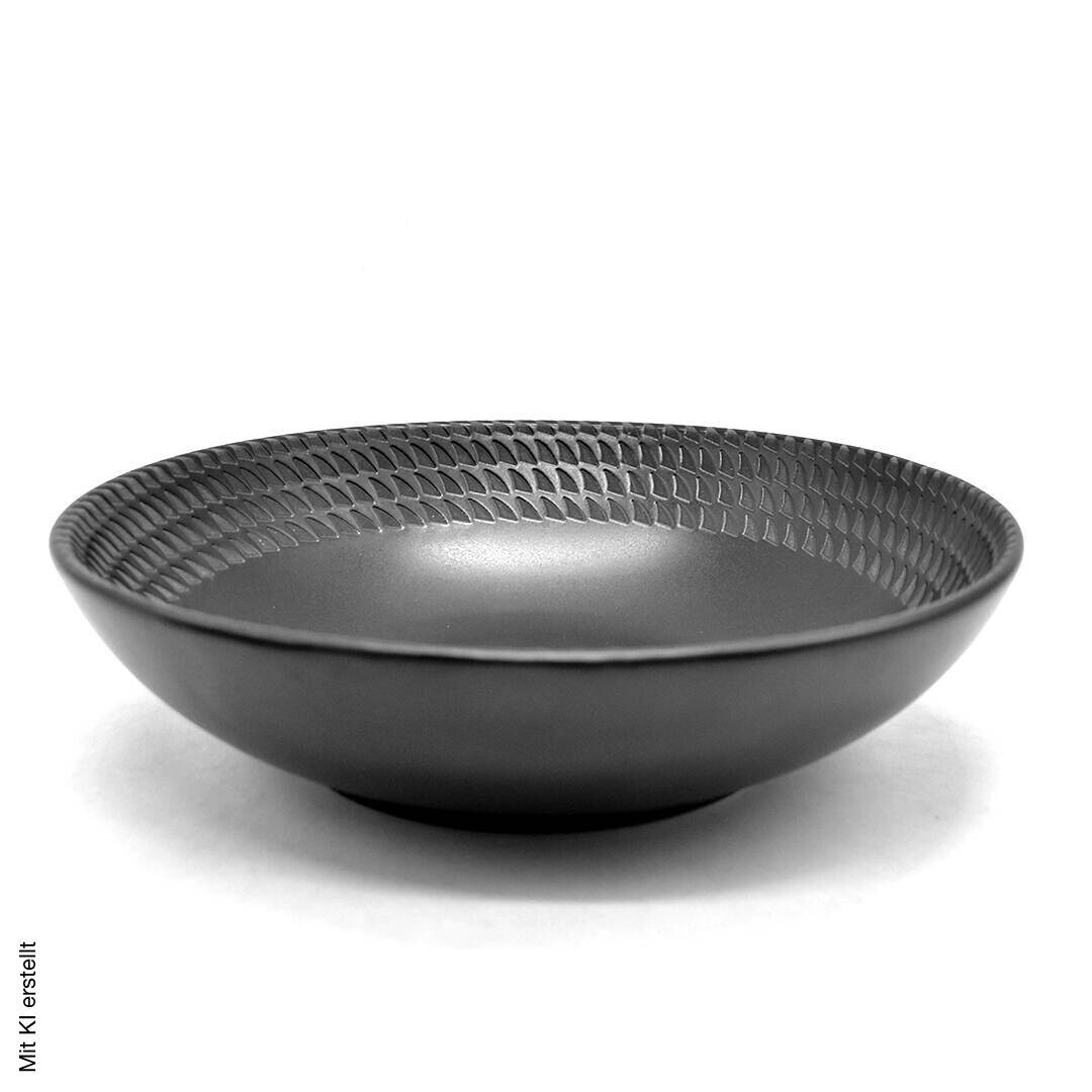 ECHTWERK Kombiservice BlackStyle schwarz Steingut 30 tlg.
