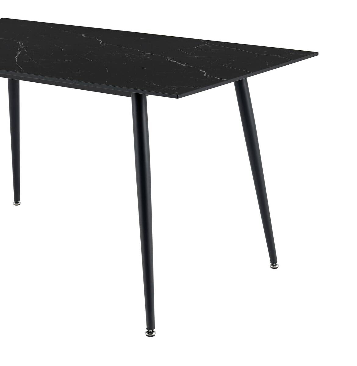 Tischgruppe Palma schwarz Steinzeug B/H/T: ca. 140x75x80 cm